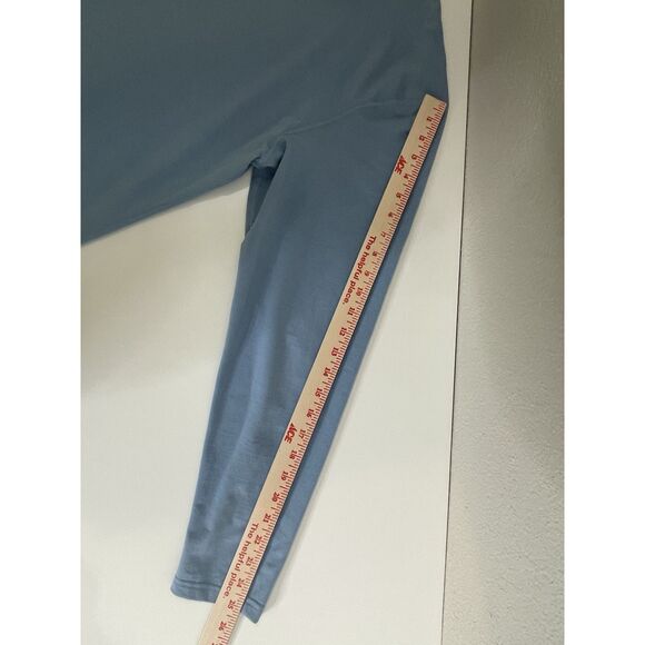 BYLT Drop Cut Shirt Blend Size XL Stretch Light Blue Long Sleeve Curve Hem - Picture 7 of 10